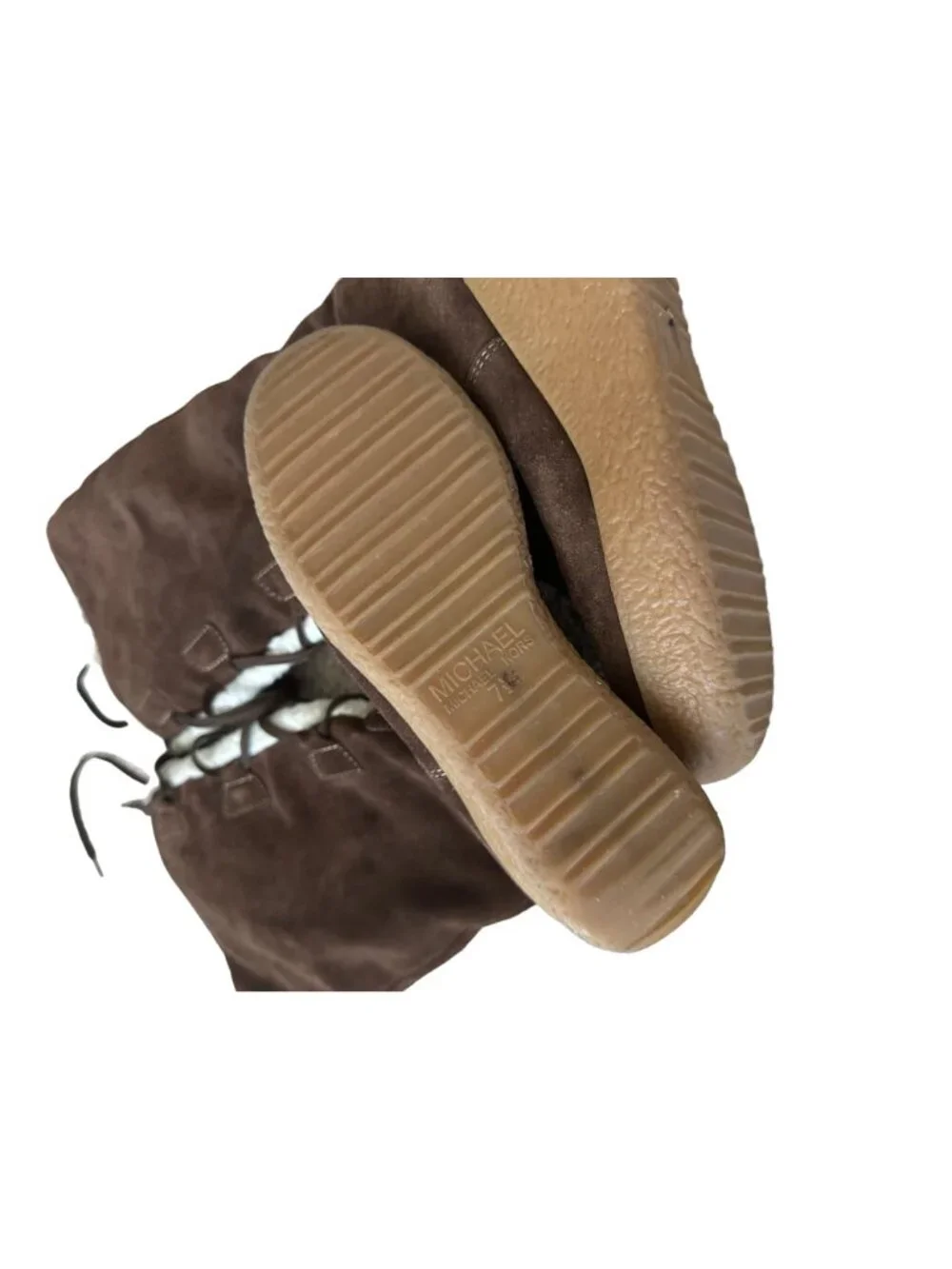 MICHAEL KORS Brown Suede Platform Lace up Boots Size 7.5